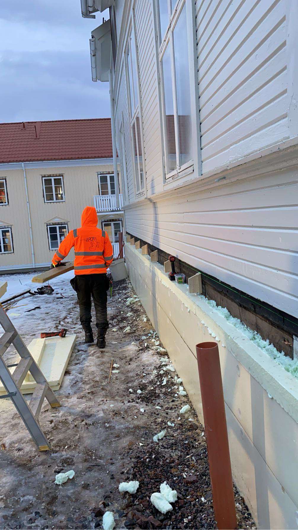 Talon ulkoseinän korjaus